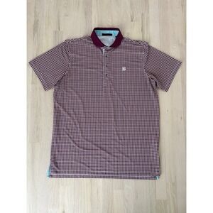 GREYSON Purple Performance Golf Polo Sz Large Polyester Blend